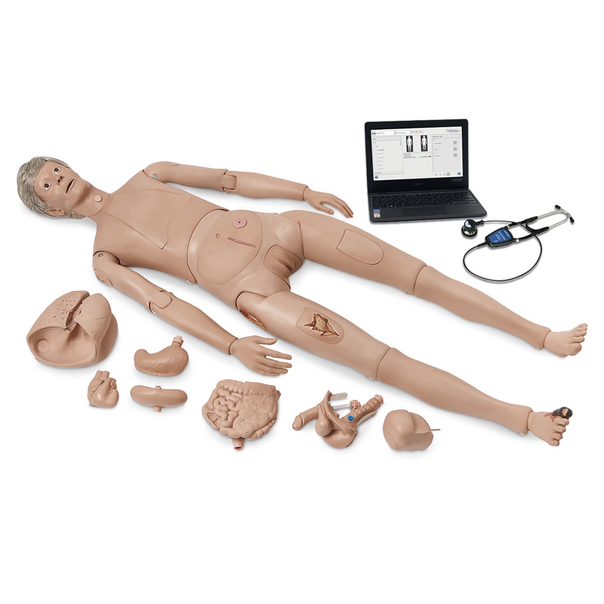 X0000NE40255-3B Scientific® Nikki Nursing Manikin with Auscultation Stethoscope