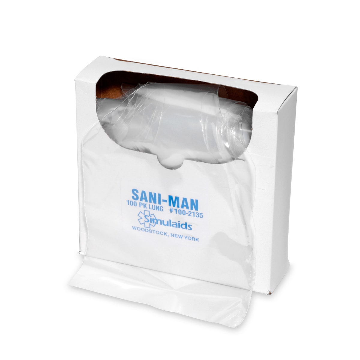 100-2135-Simulaids® Adult Sani-Manikin Replacement Lung/Airway System - Pkg. of 100