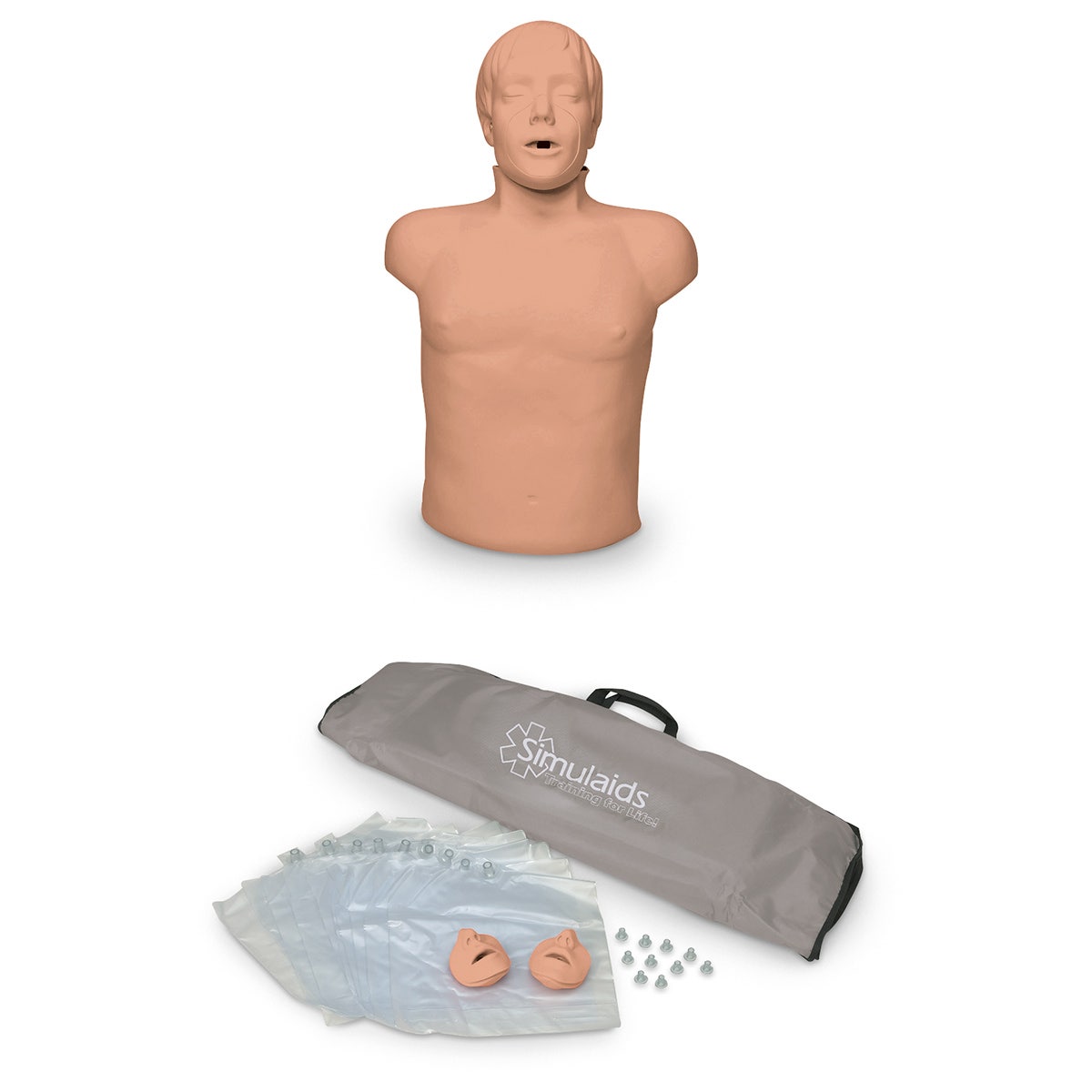 100-2801-Simulaids® Brad™ Compact CPR Training Manikin with Nylon Carry Bag - Light