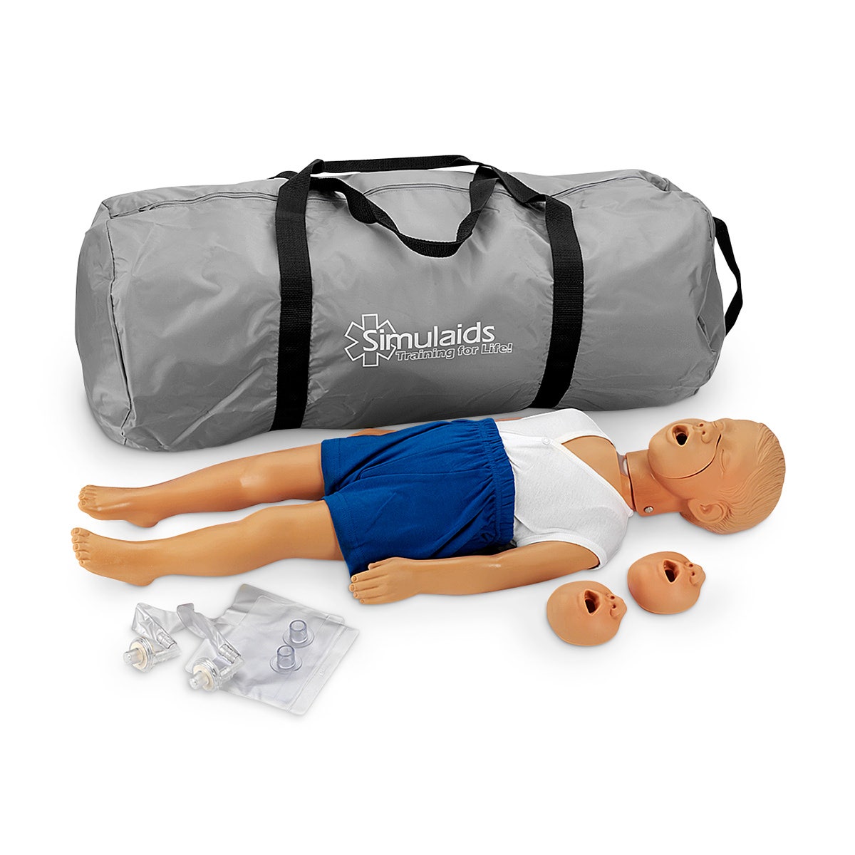 X0000100-2951-Simulaids® Kyle 3 Year Old CPR Manikin with Carry Bag