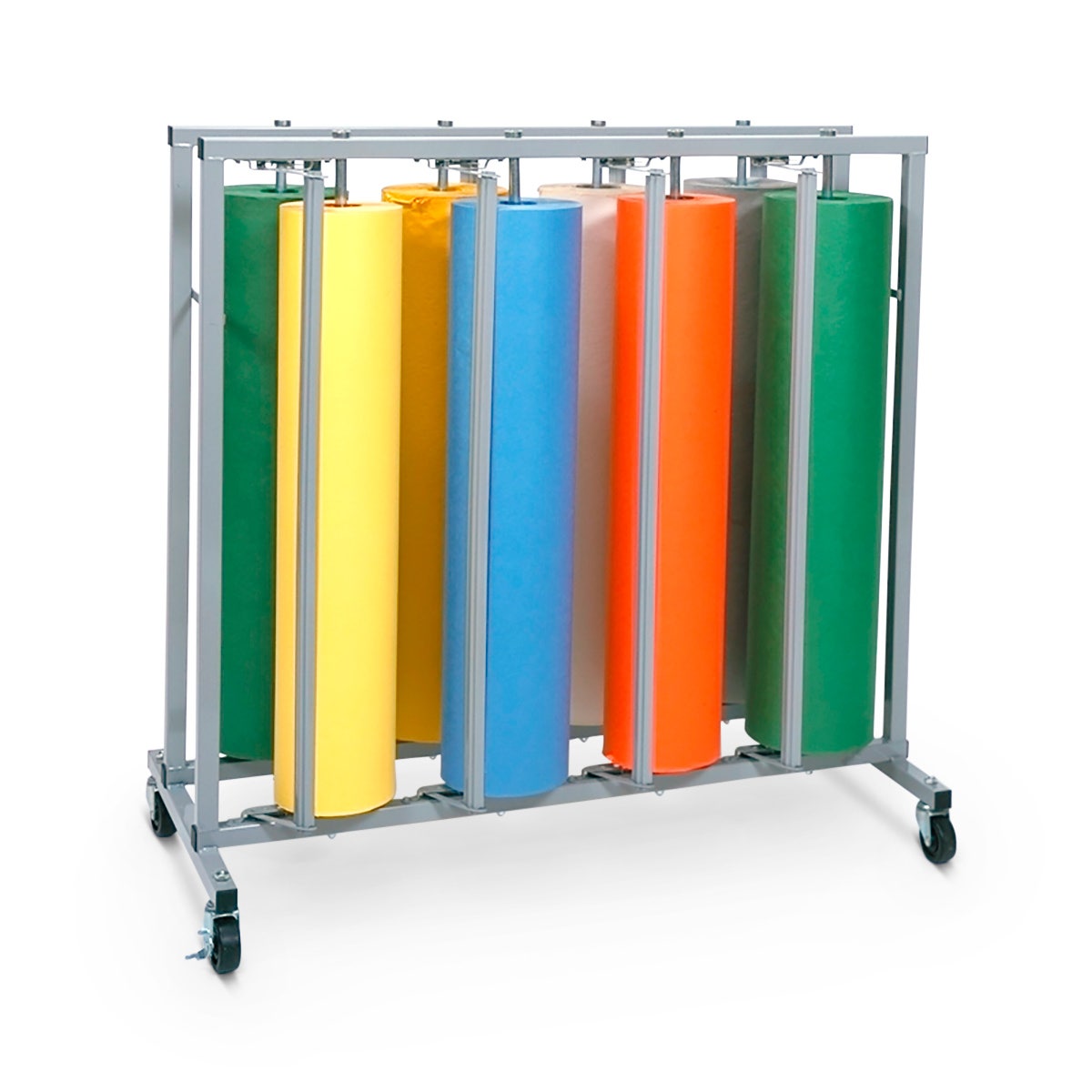 3100186-Vertical Paper Rack/Eight-Roll Cutter with Casters (2 Locking)