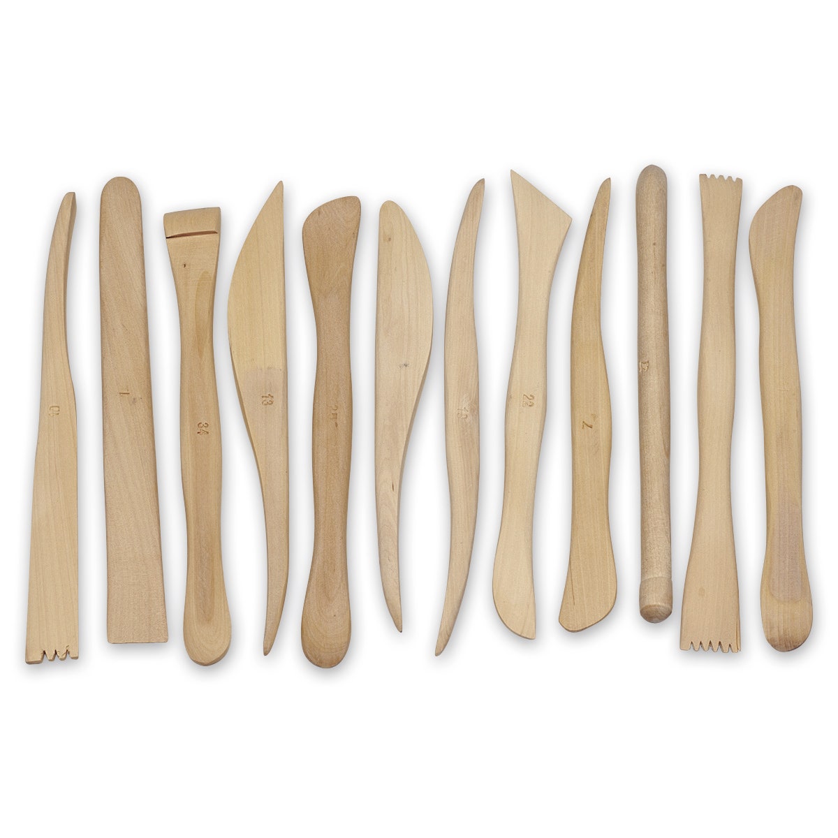 3300112-Nasco Boxwood Modeling Tools - Set of 12 - 6 in.