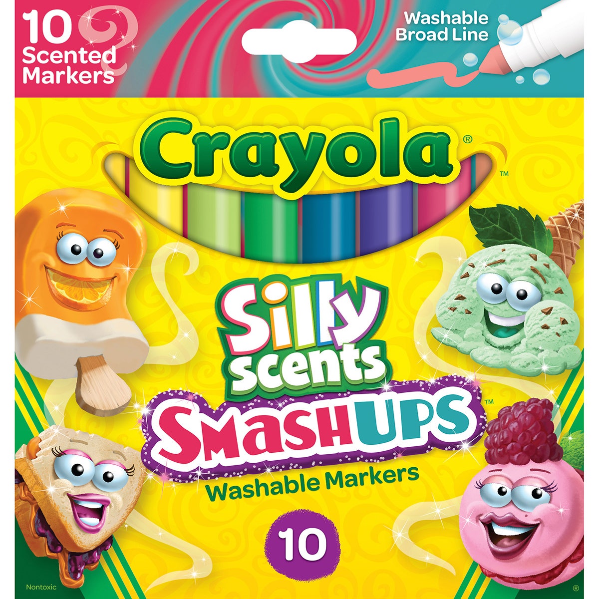 NE20246-Crayola® Silly Scents™ Broad Line Markers  Set of 10