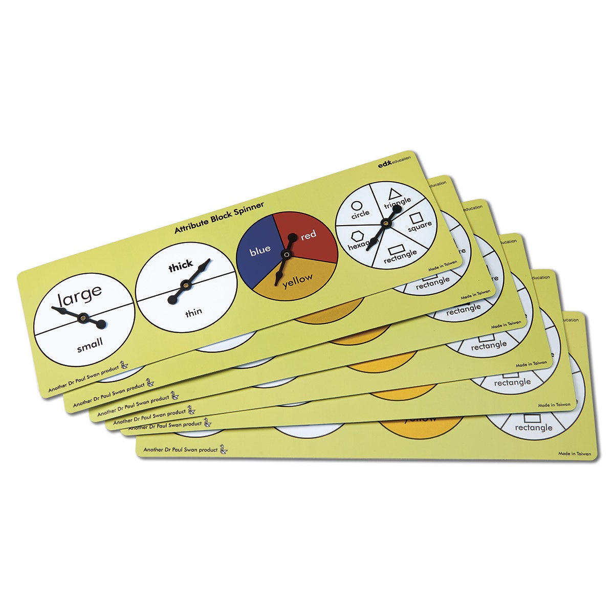 TB26556-Attribute Block Spinners - Set of 6