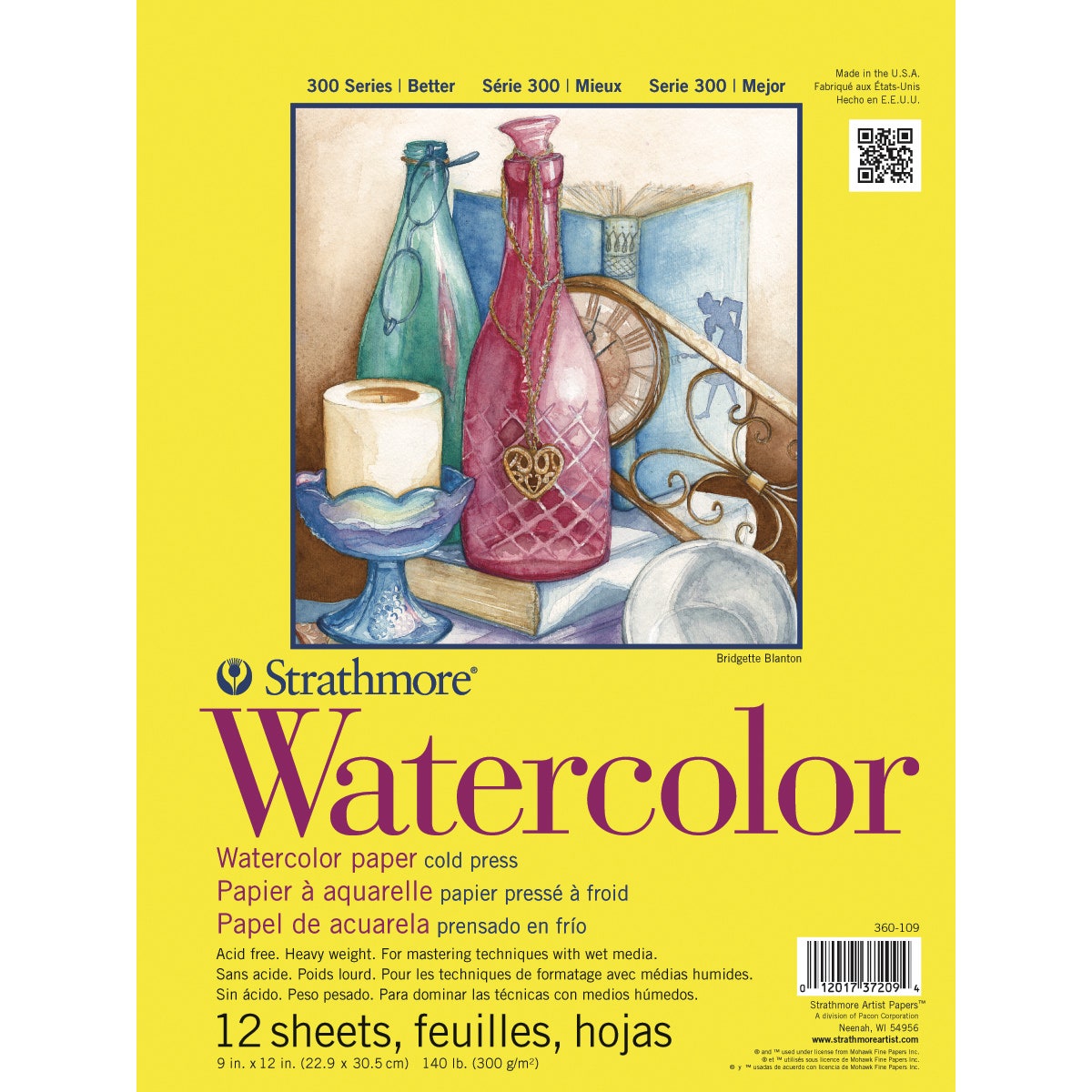 X00004100339-Strathmore® 300 Series Watercolor Pad - Tape Bound