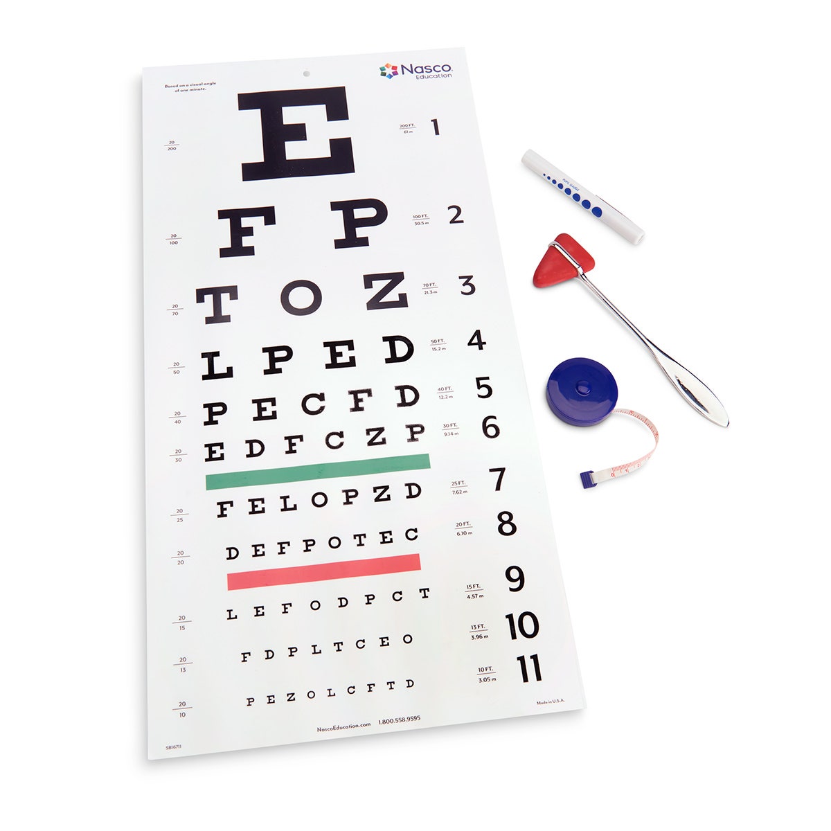 NE40308-Nasco Patient Diagnostics Kit with Eye Chart
