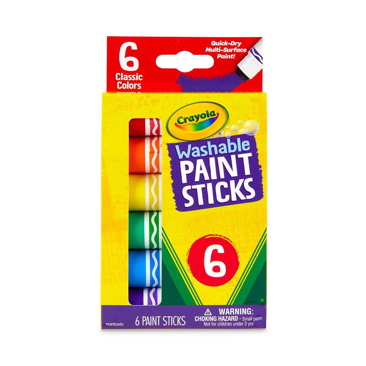 NE20235-Crayola® Washable Paint Sticks  Set of 6