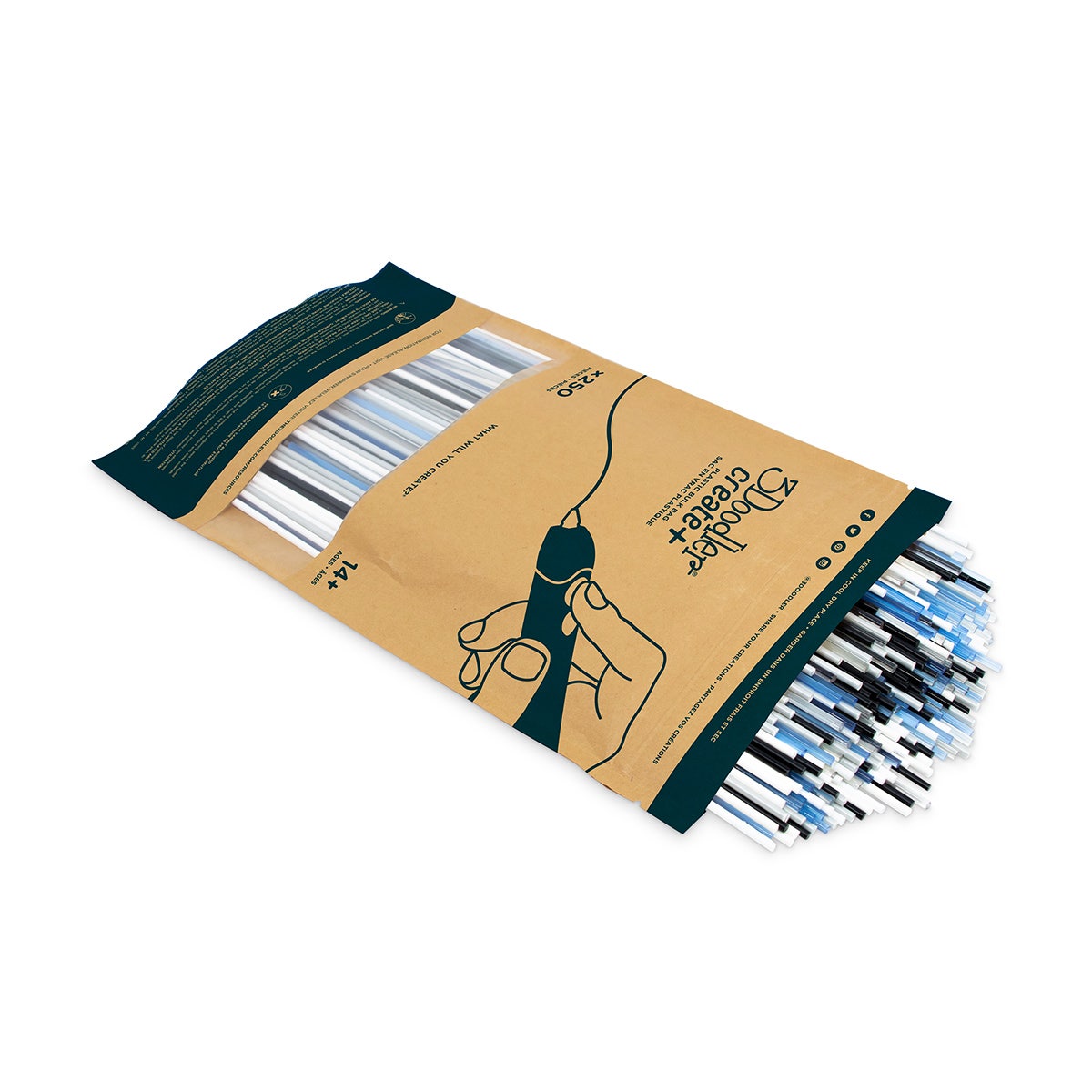 X0000NE30324-3Doodler® Create+ PLA Plastic  250-Pack