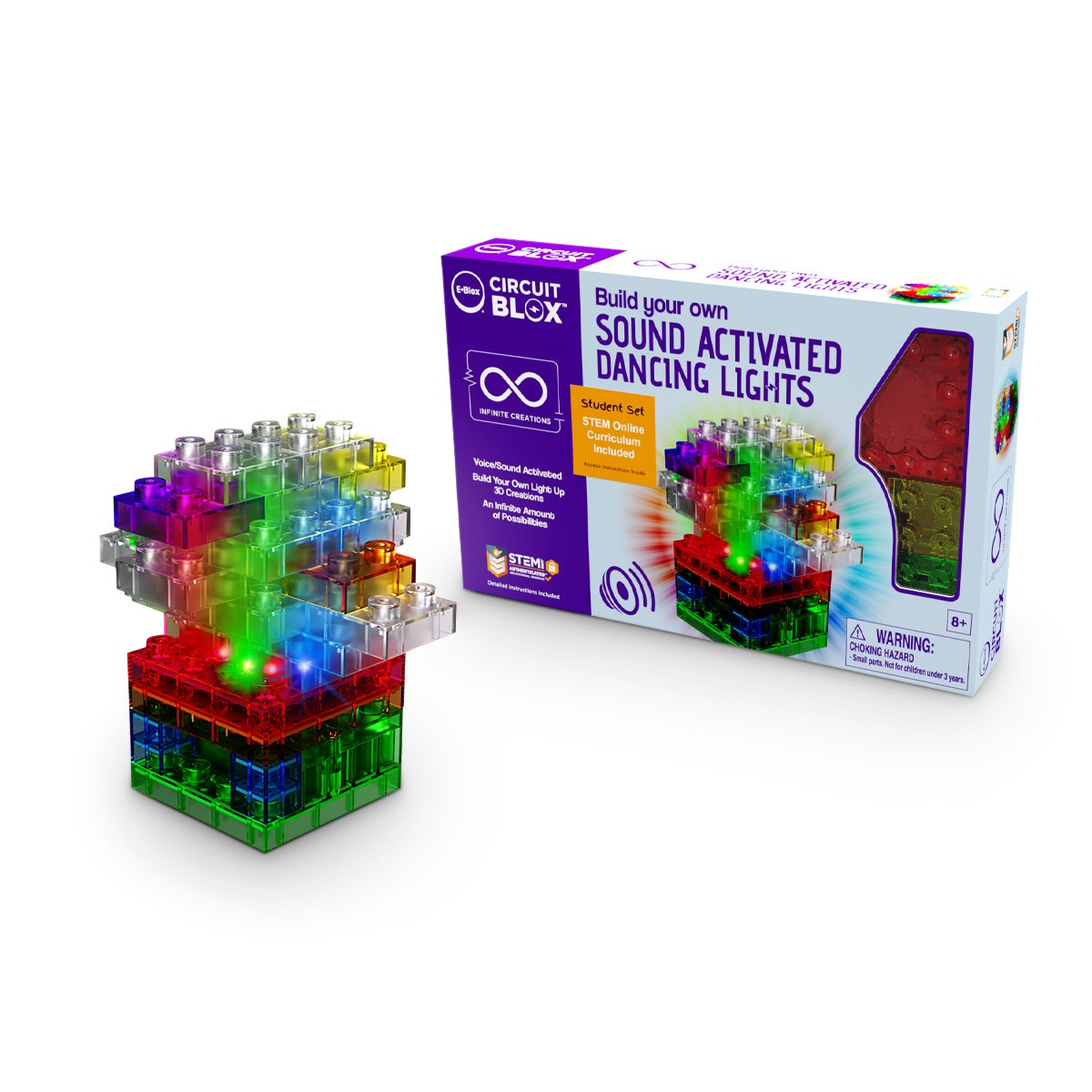 NE30232-E-Blox Sound Activated Dancing Lights Student Set