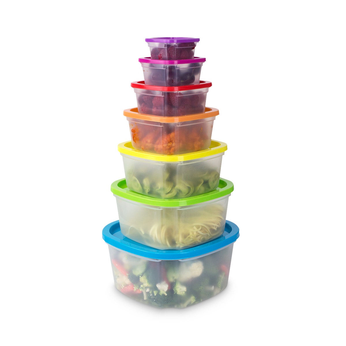 NE40376-Home Basics® 7-Piece Plastic Food Storage Set