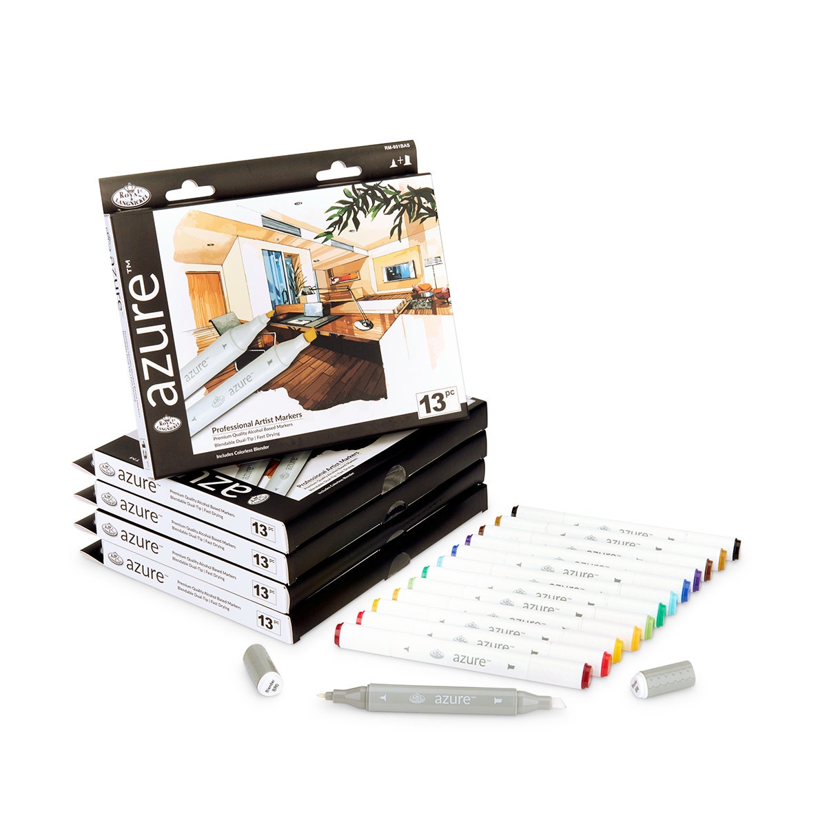 NE20313-Azure™ Alcohol Marker Basic Color Classpack