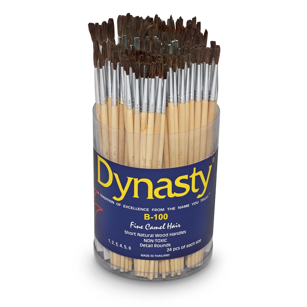 9700426-B-100 Dynasty® Camel Hair Brush Assortment - 144 Brushes