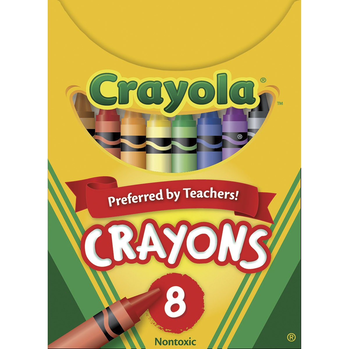 9700786-Crayola® Standard Wax Crayons - Tuck Box of 8