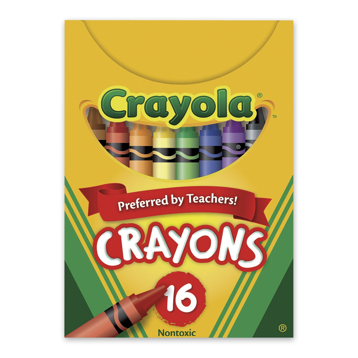 9700787-Crayola® Standard Wax Crayons - Tuck Box of 16