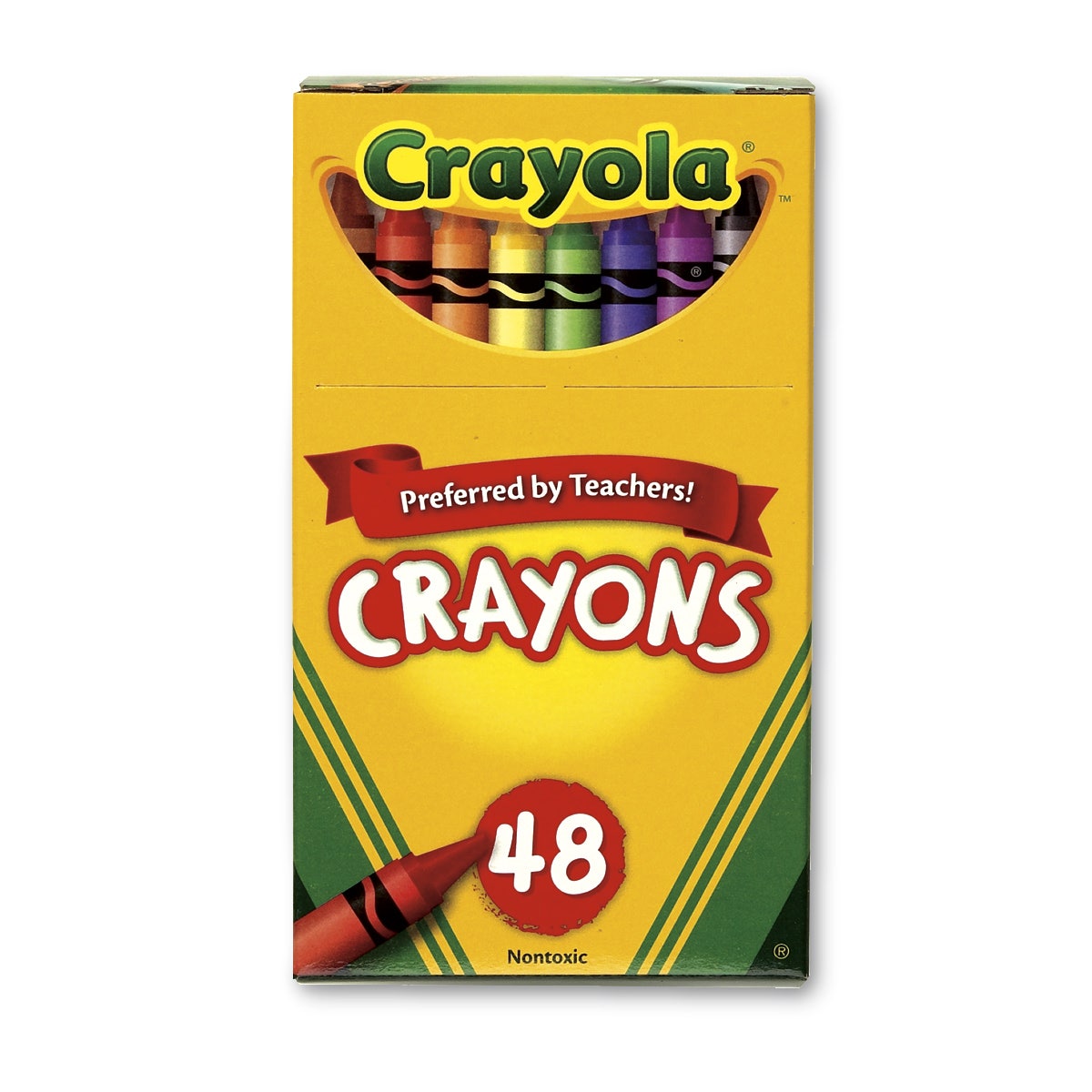 9700789-Crayola® Standard Wax Crayons - Hinged-Lid Box of 48