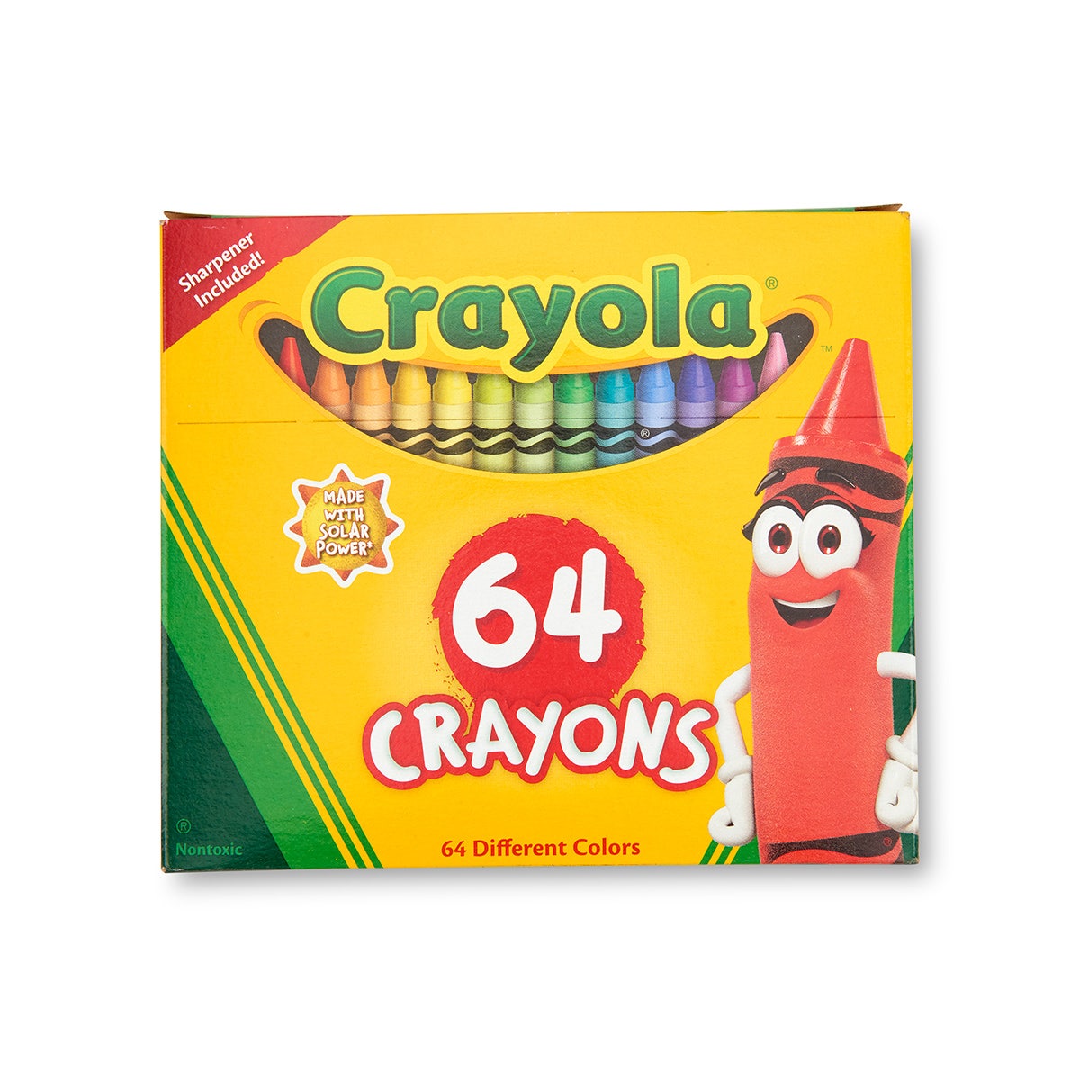 9700790-Crayola® Standard Wax Crayons - Hinged-Lid Box of 64