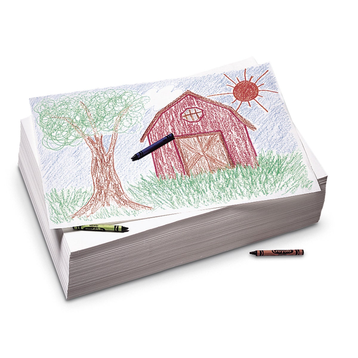 X00009700924-Nasco Budget White Sulphite Drawing Paper - 60 lb.