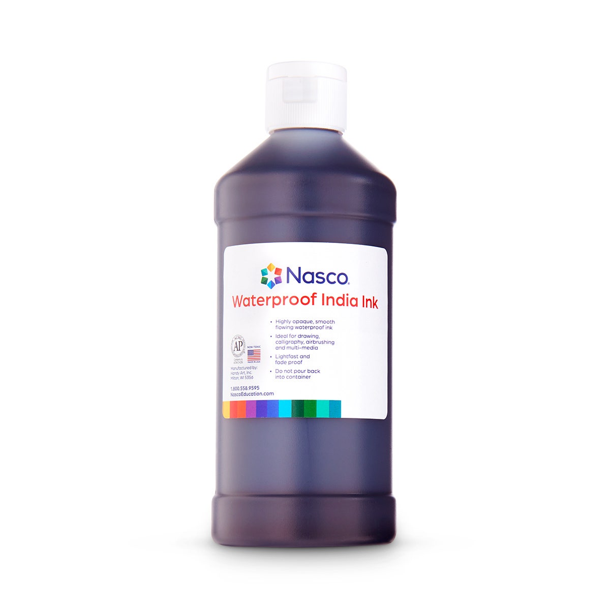 X00009703646-Nasco Black Satin Waterproof India Ink