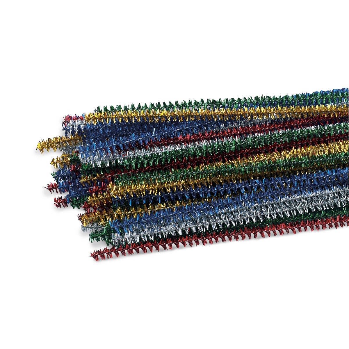9704422-Jumbo Tinsel Chenille Stems - Pkg. of 100 - 1/4 in. x 12 in.
