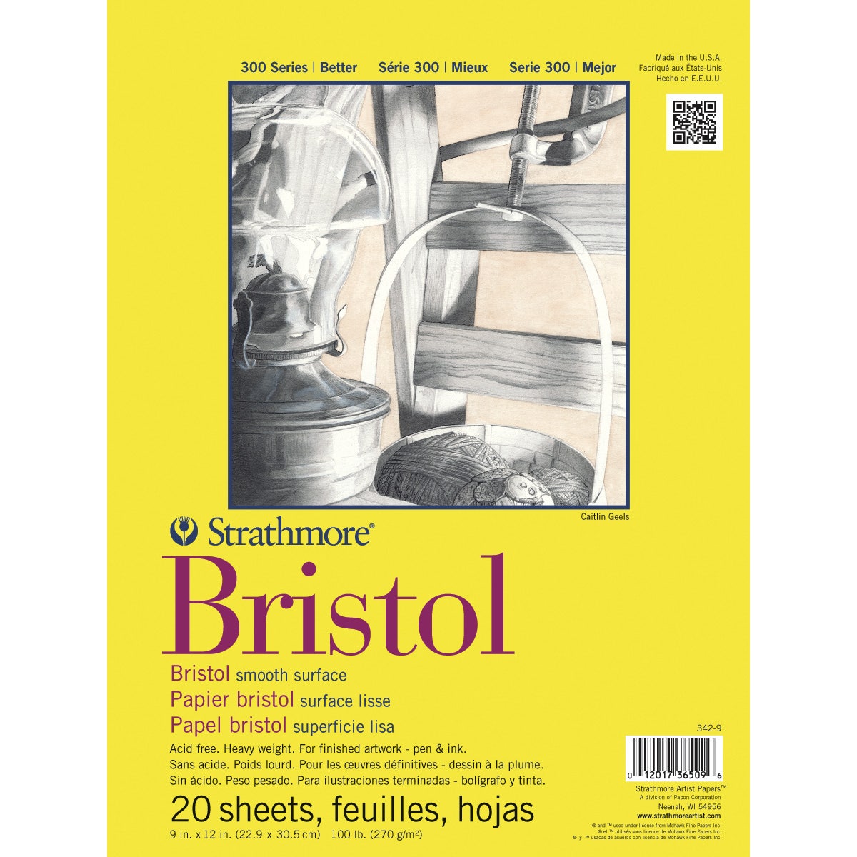 X00009705133-Strathmore® 300 Bristol Board Smooth Pads