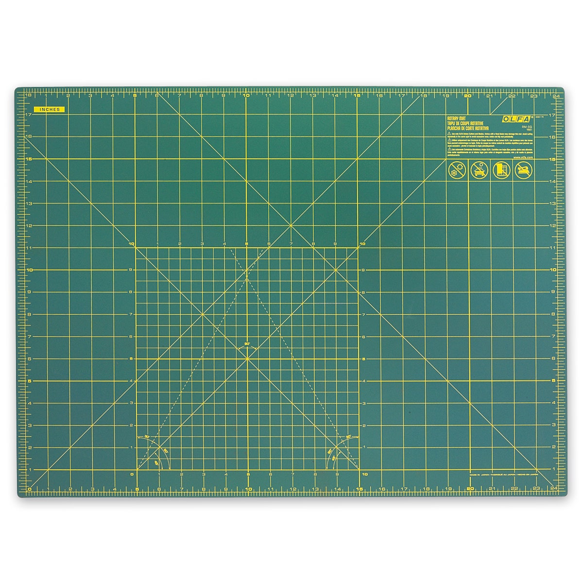 9705926-OLFA® Gridded Rotary Cutting Mat - 18 in. x 24 in.