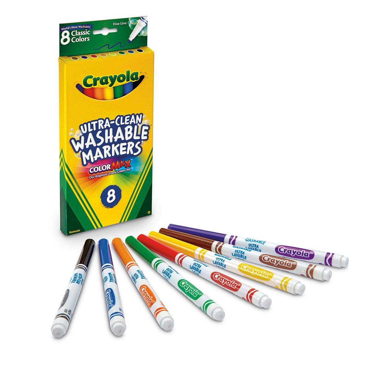 X00009706075-Crayola® Ultra-Clean Washable® Color Markers - Fine-Line Classic Colors