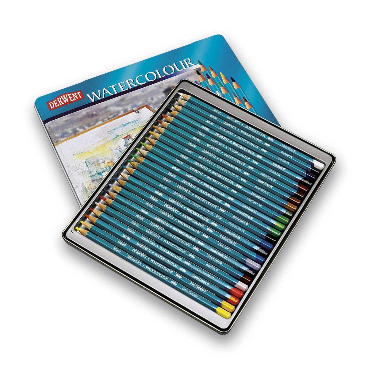 9706784-Derwent Watercolor Pencils - 24-Color Set
