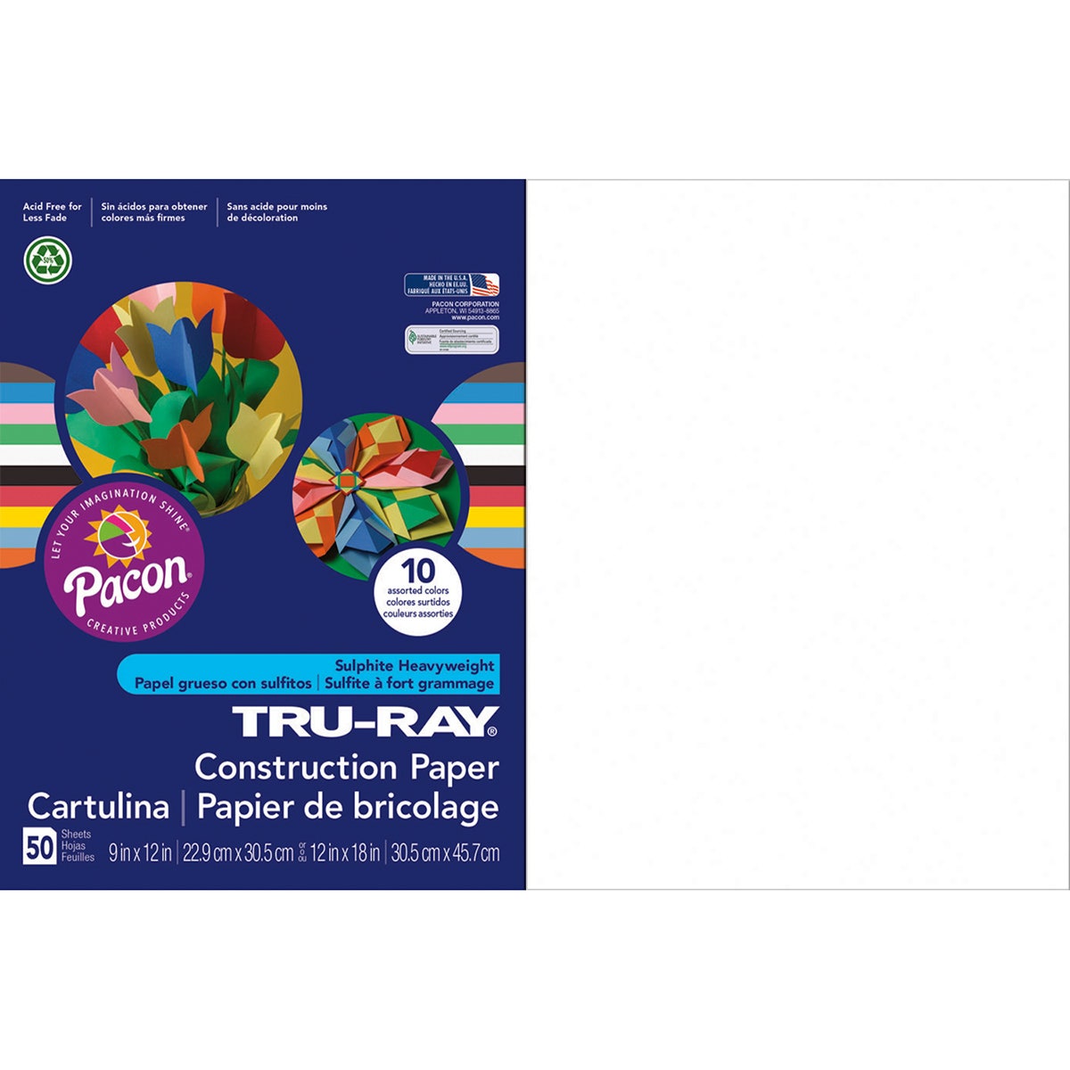 X00009708564-A-Pacon® Tru-Ray® Fade-Resistant Construction Paper - 12 in. x 18 in.