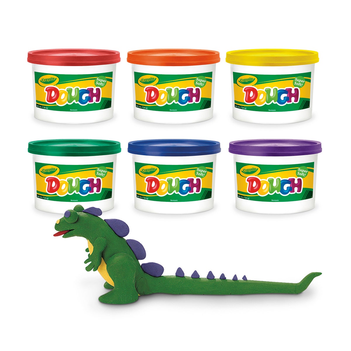 9709386-Crayola® Dough Reusable Modeling Compound - Set of 6 - 3-lb. Buckets