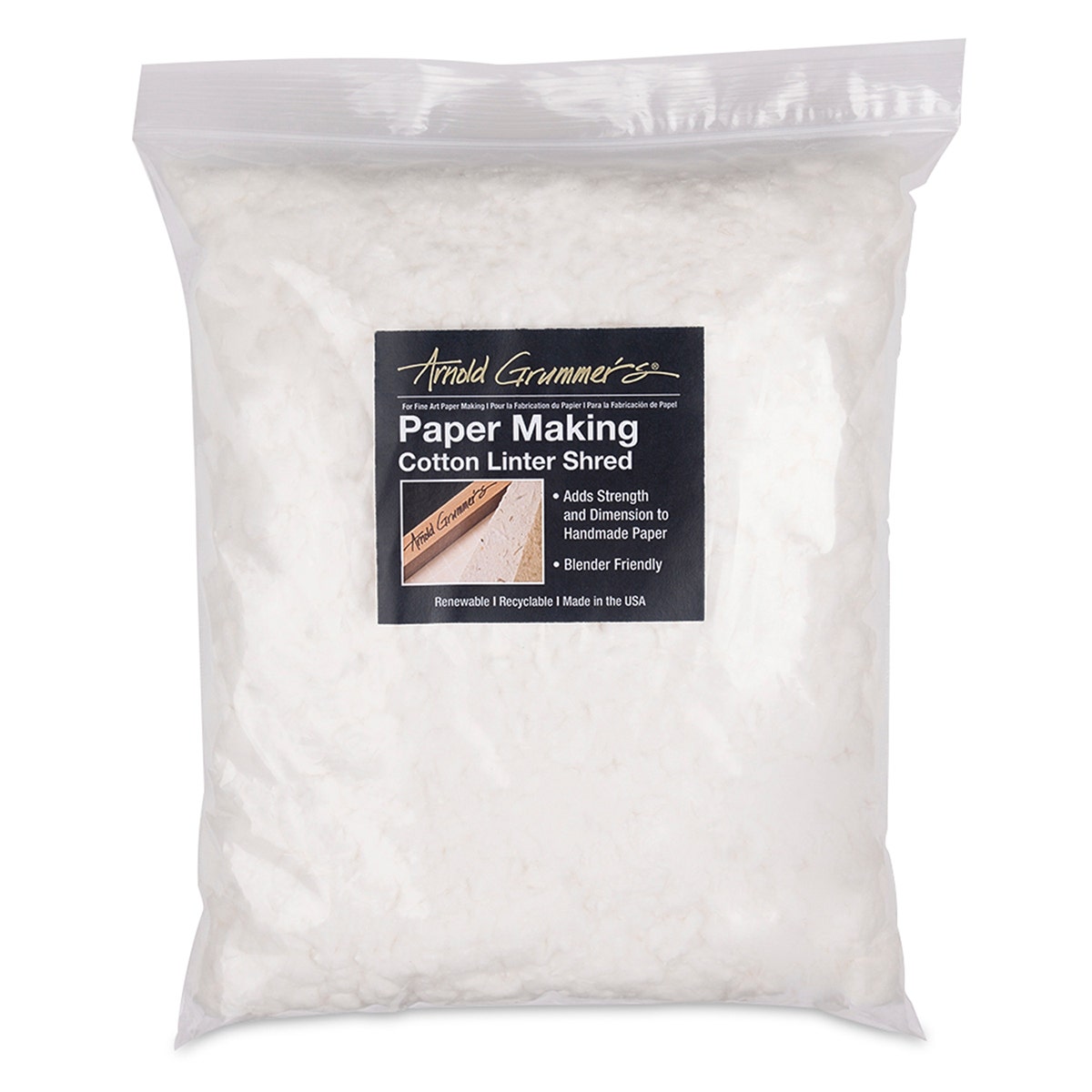 9711892-Arnold Grummer’s® Cotton Linters - 8-oz. Pkg.