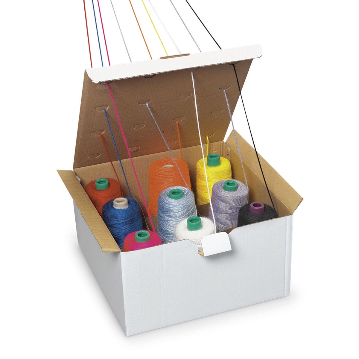 9713188-9-Cone Dispenser of Four-Ply Yarn