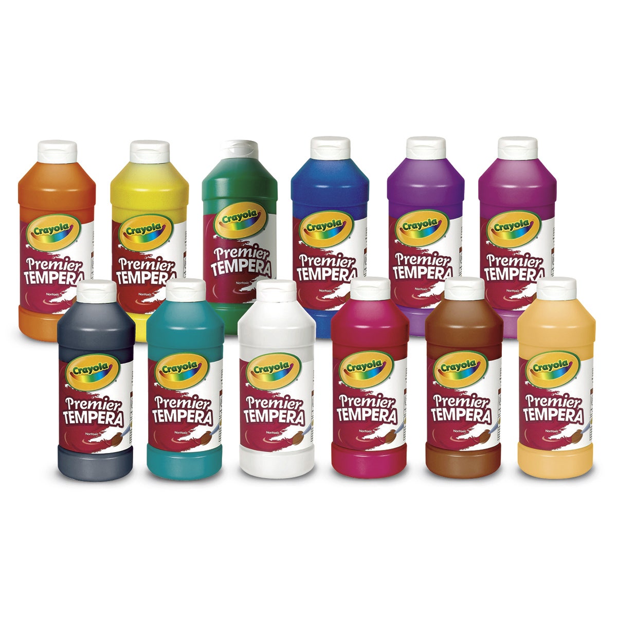 9713829-Crayola® Premier™ Tempera Paint - Set of 12 Pints