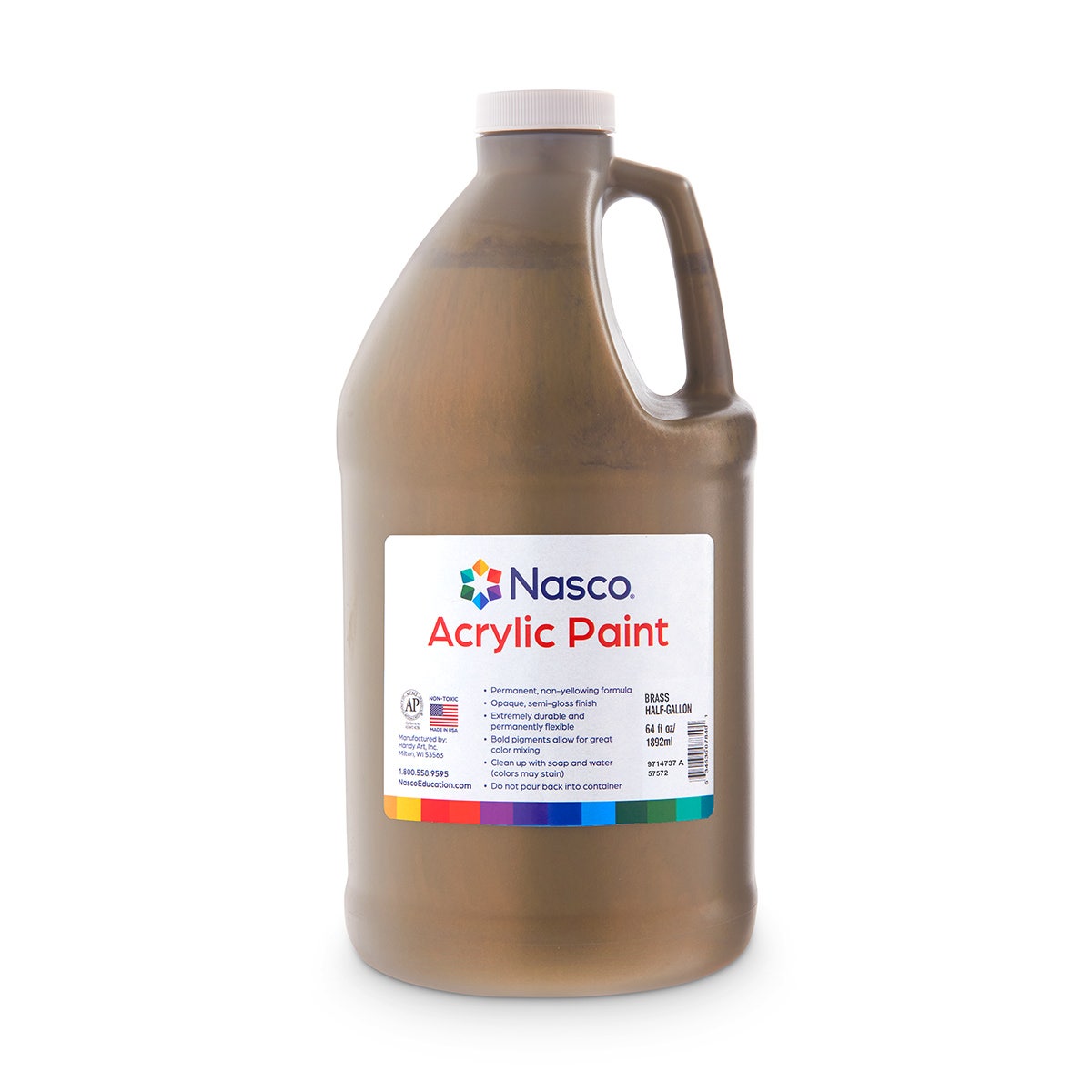X00009714737-A-Nasco Acrylic Paint - 1/2 Gallon - Metallic