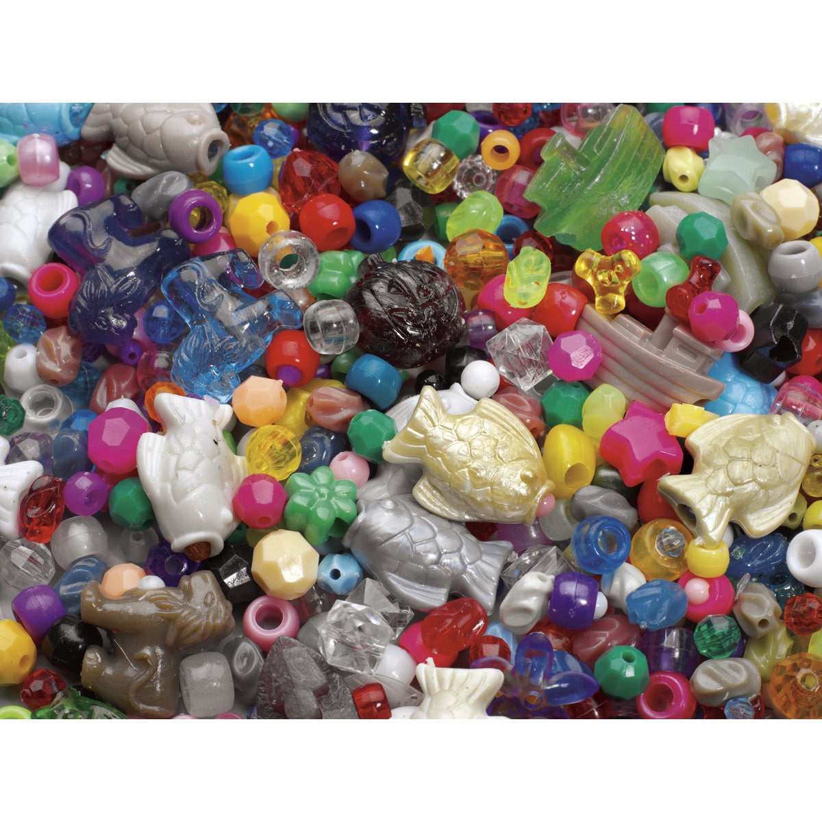 9715266-10-lb. Bag of Plastic Beads and Charms