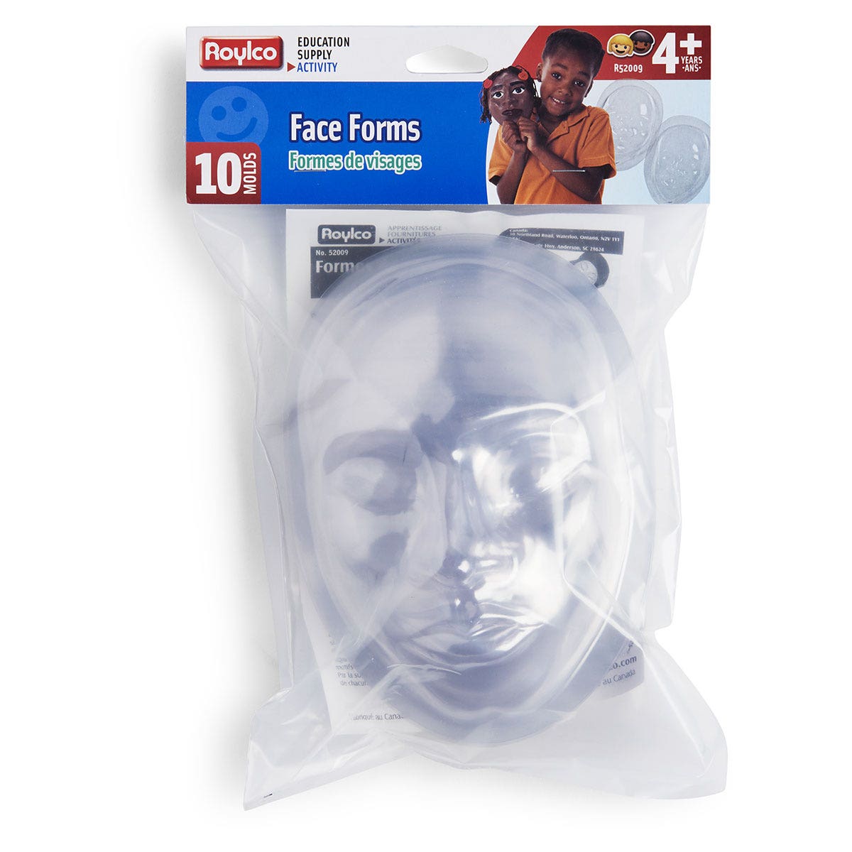 9716421-Roylco® Ethnic Face Forms - Pkg. of 10