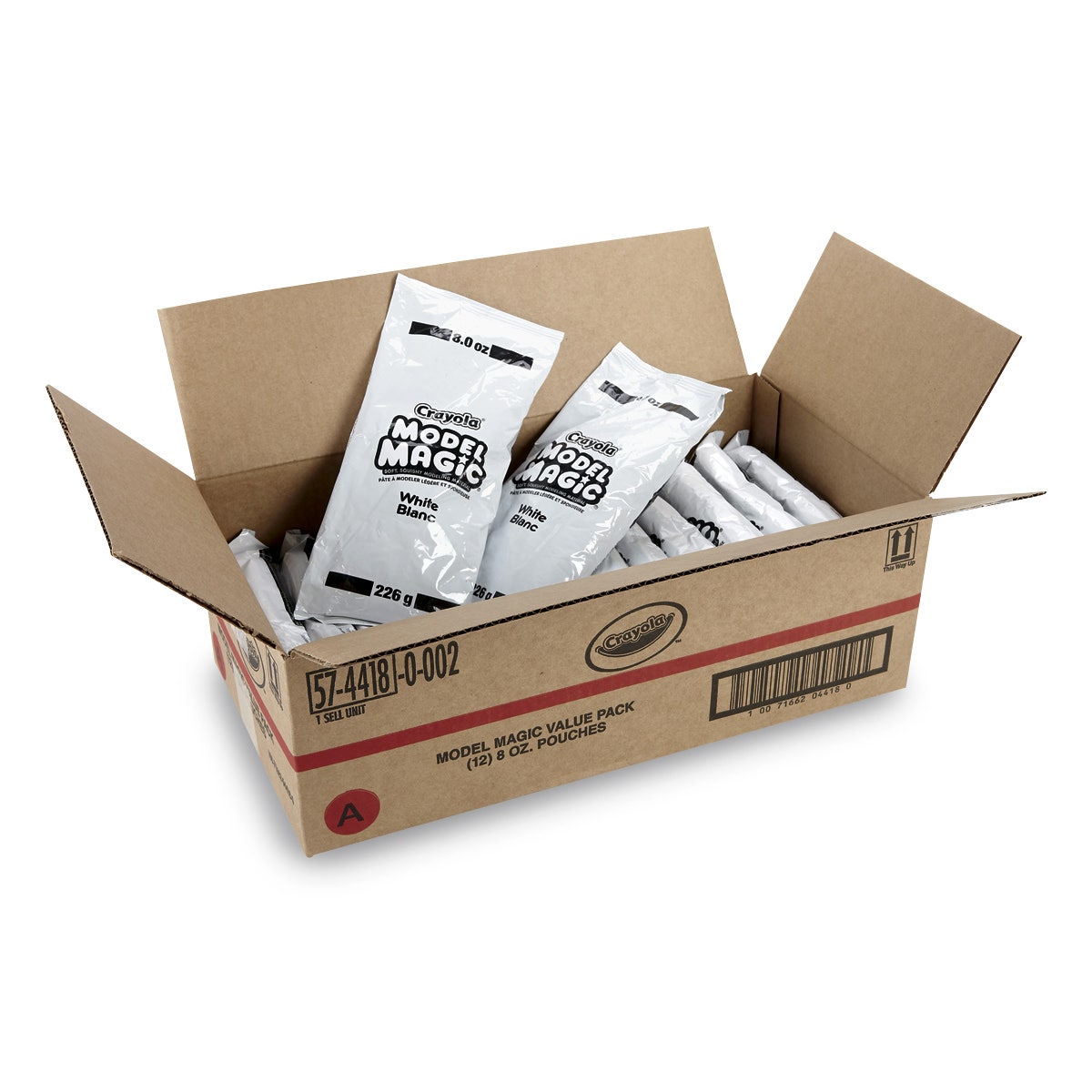 9716528-Crayola® Model Magic® Modeling Compound - 6-lb. (Twelve 8-oz. Pkgs.) Value Pack White