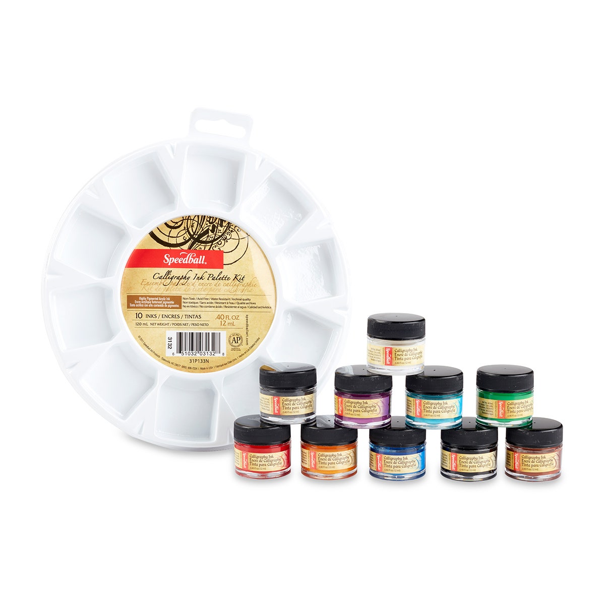 9716801-Speedball® Pigmented Acrylic Inks - 10-Color Set