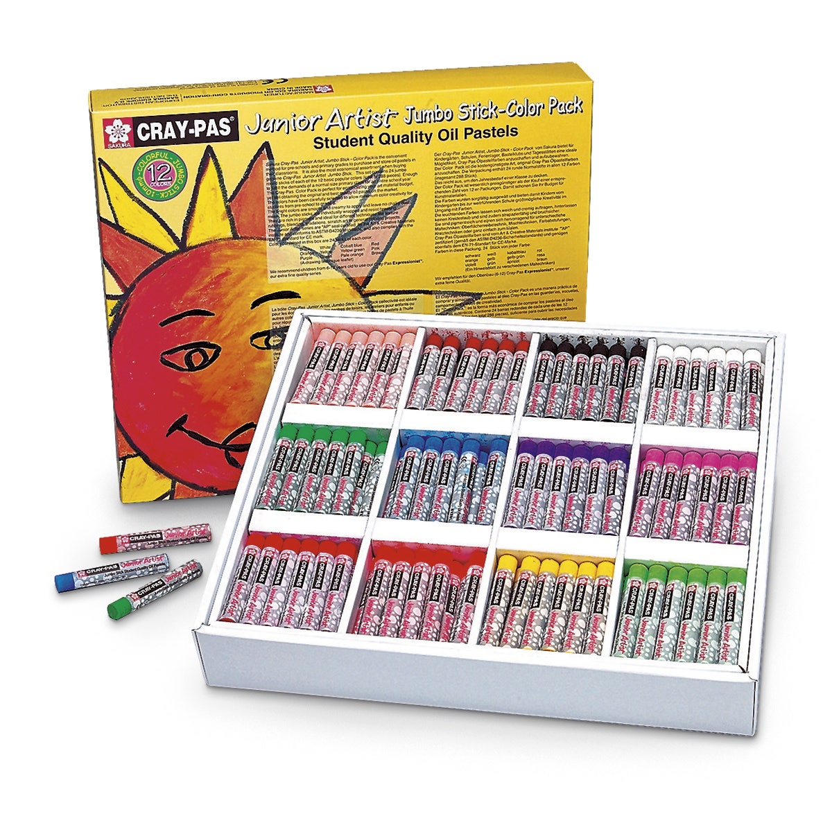 9717694-Cray-Pas® Junior Artist™ Jumbo Stick Colorpack™ - Set of 288