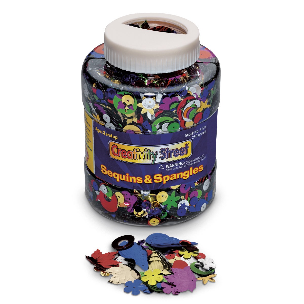 9718601-Pacon® Sequins & Spangles Shaker Jar - 8.8 oz.