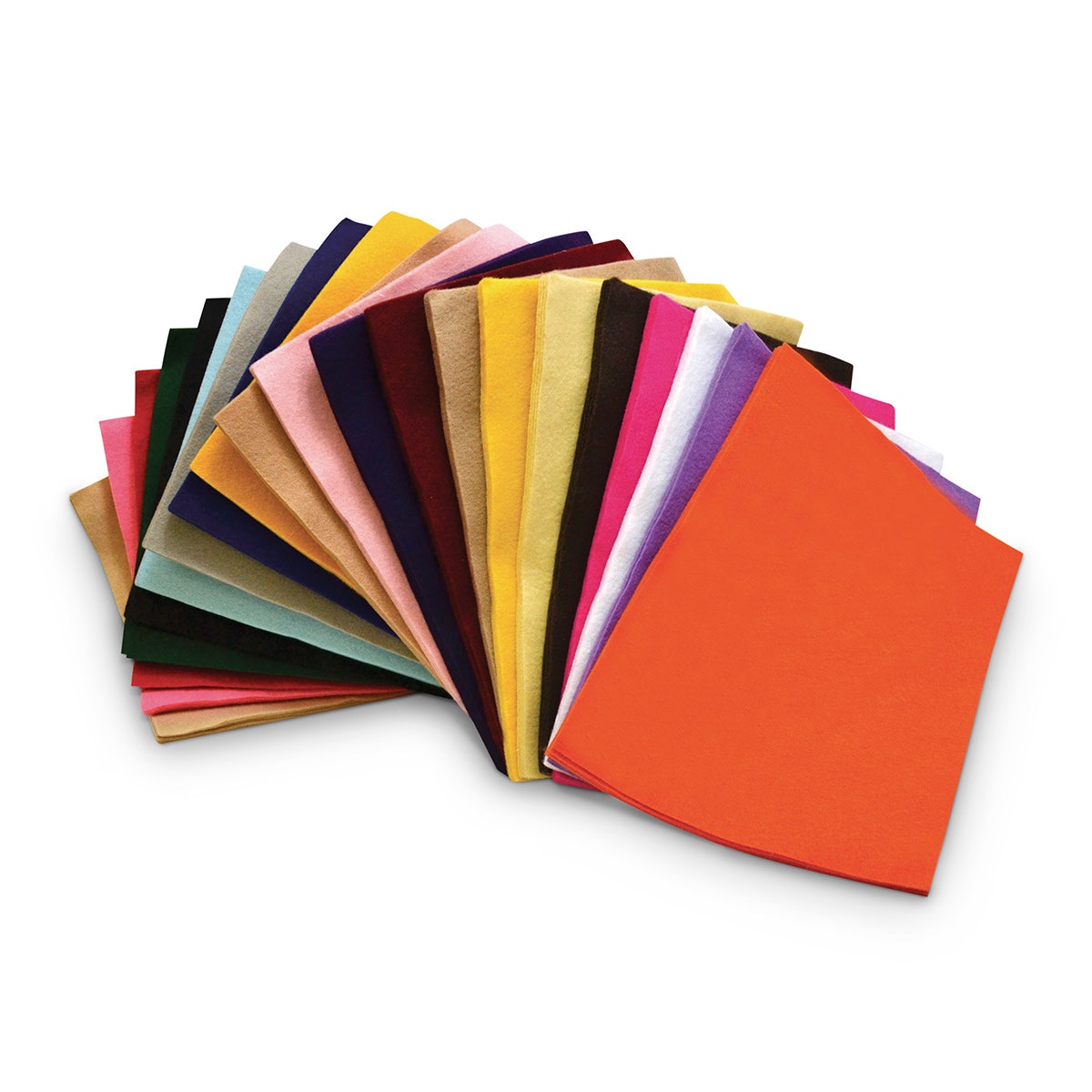 9719066-Polyester Felt - Pkg. of 100, 9 in. x 12 in. Assorted Colors