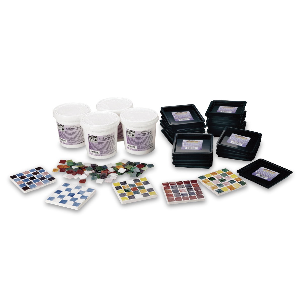 9719775-Mosaic Group Kit, 24 Coasters