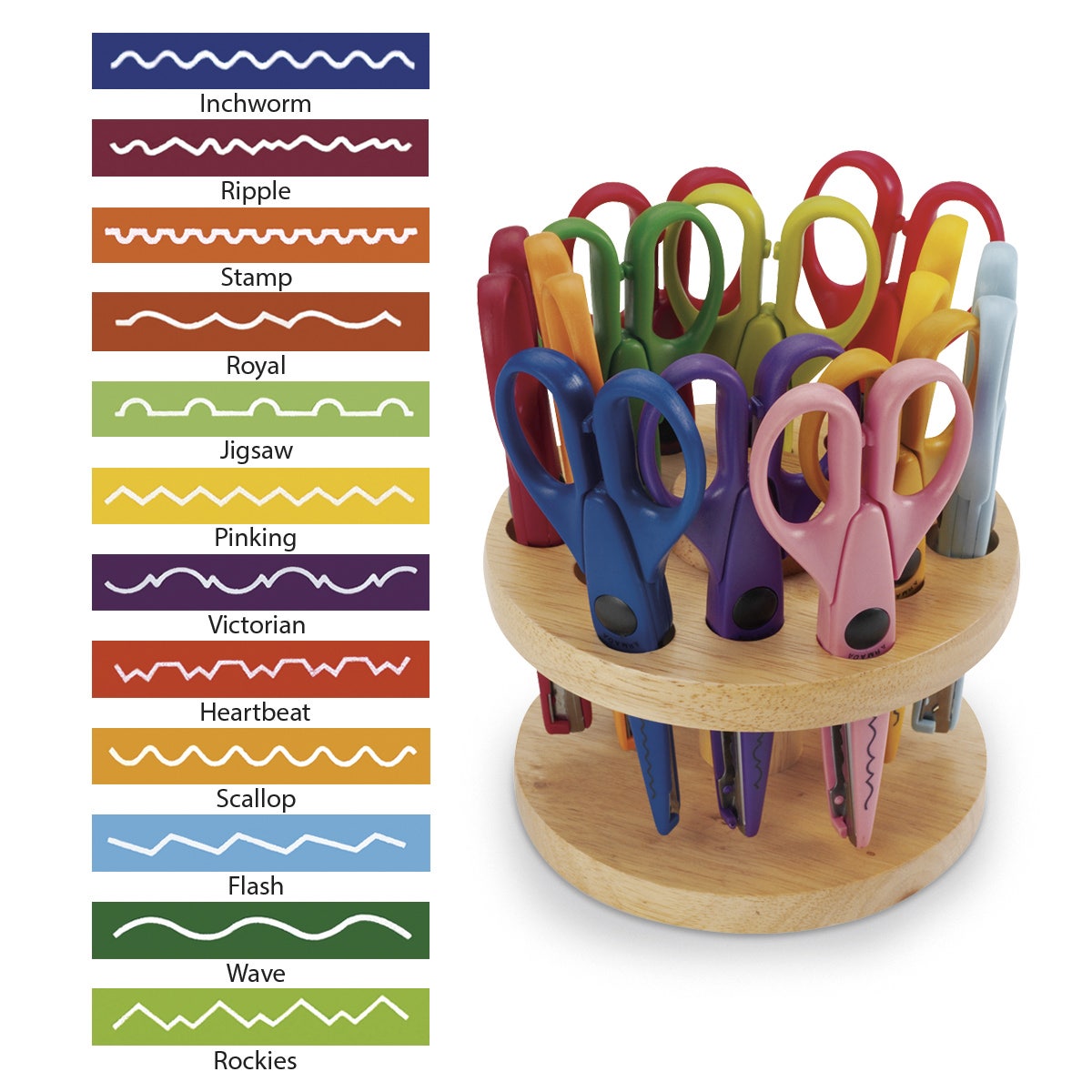 9720022-Armada™ Paper Shapers™ Set #3 - 12 Pack with Wooden Storage Rack