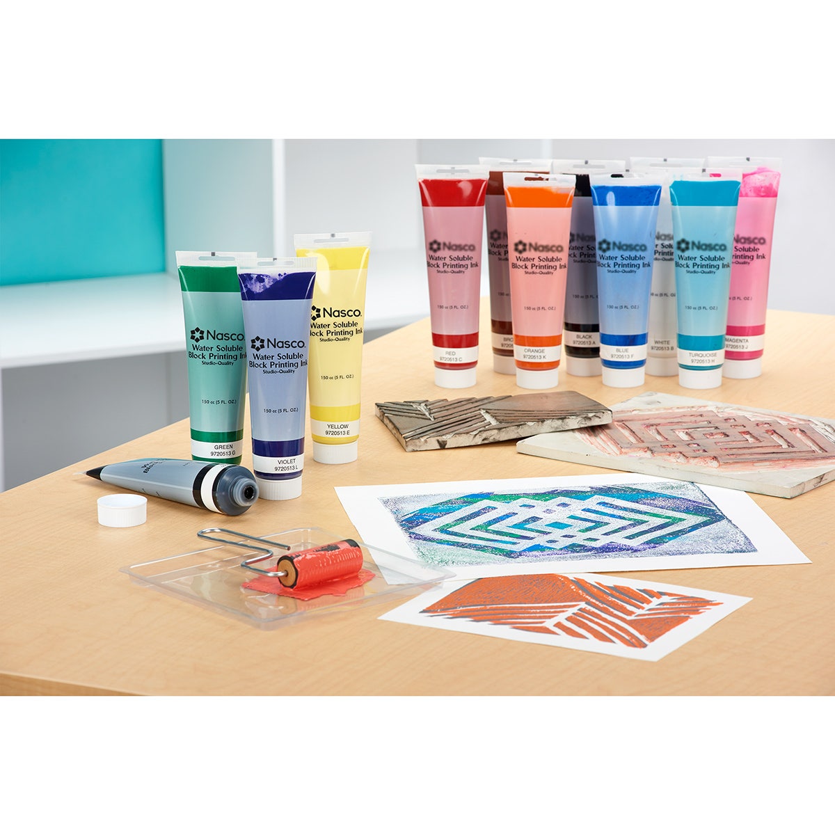 X00009720513-A-Nasco Water-Soluble Block Printing Ink - 5-oz. Tube 