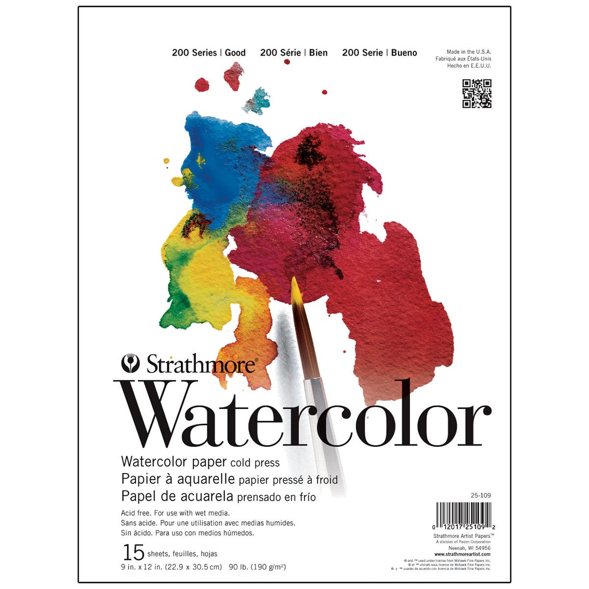X00009721477-Strathmore® Student Watercolor Paper Pads