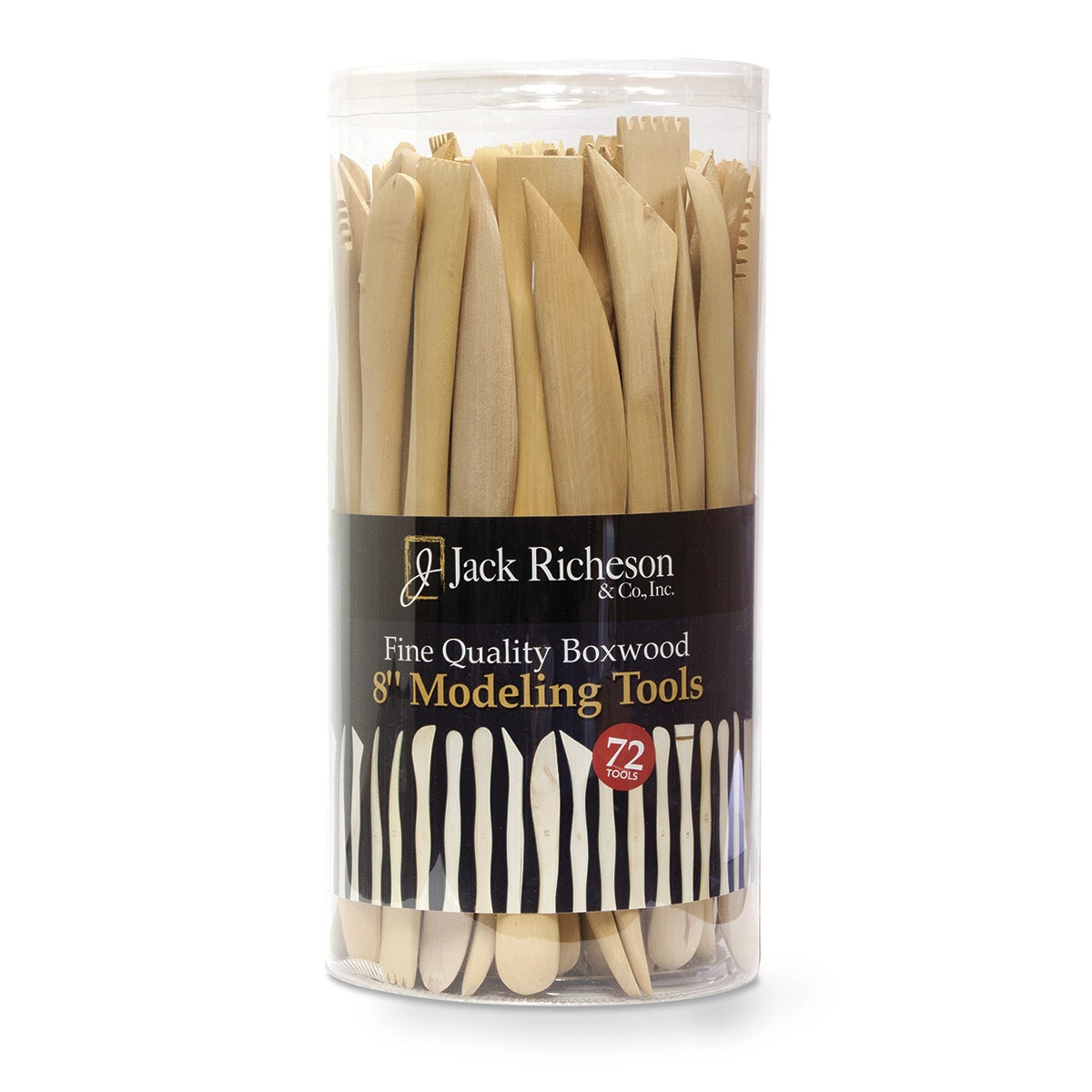 9722072-8 in. Assorted Boxwood Modeling Tools - Set of 72