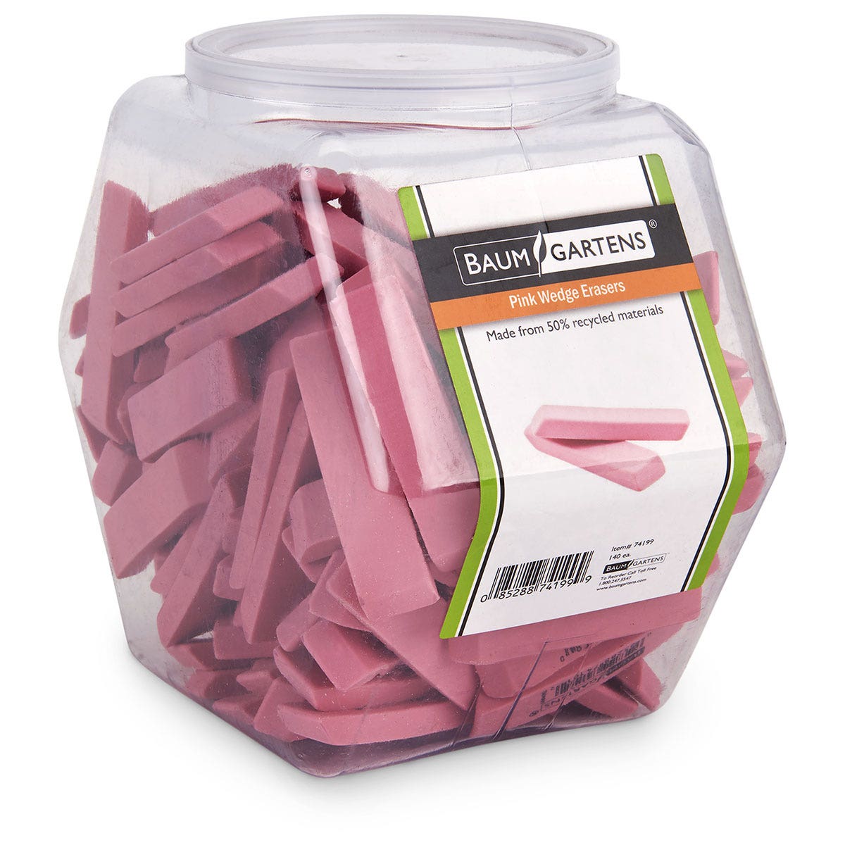 9722532-Rubber Pencil Erasers - Tub of 140