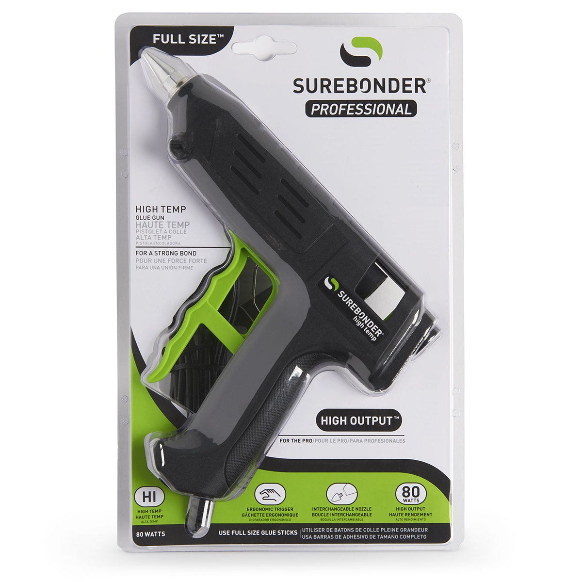 9722773-Surebonder® Professional High-Temperature Full-Size Glue Gun - 80 Watts