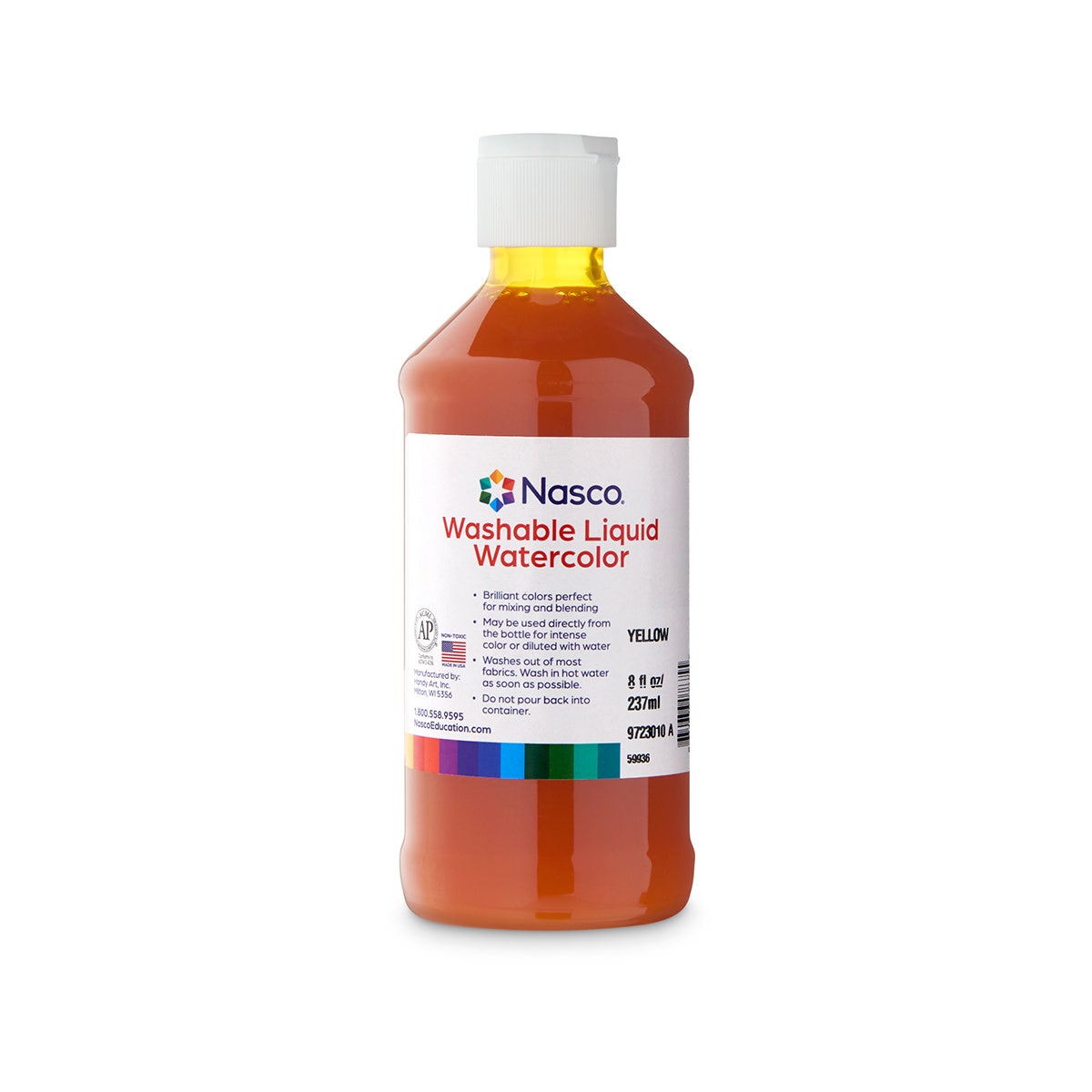 X00009723010-A-Nasco Standard Washable Watercolor - 8 oz.