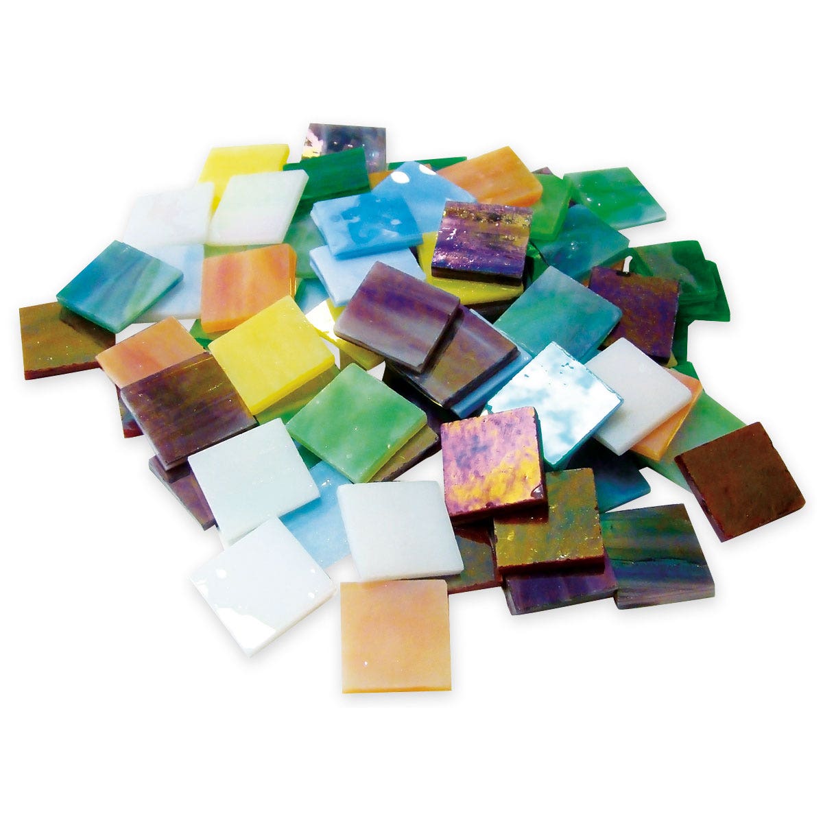 9723058-4-lb. Iridescent Stained Glass Chips
