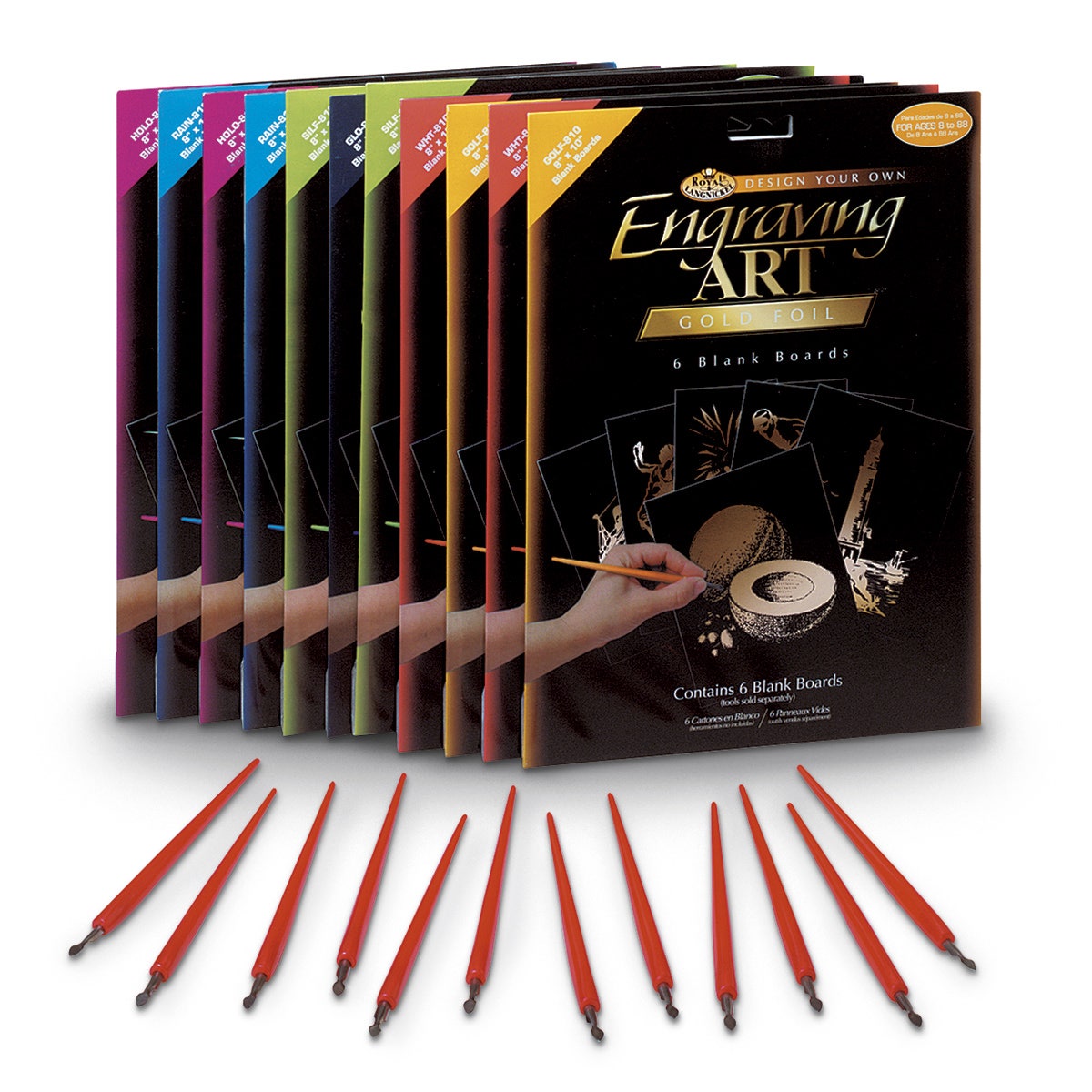 9723229-Engraving Art 8 in. x 10 in. Classroom Variety Pack